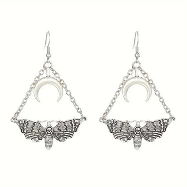 Death Moth Luna Earrings